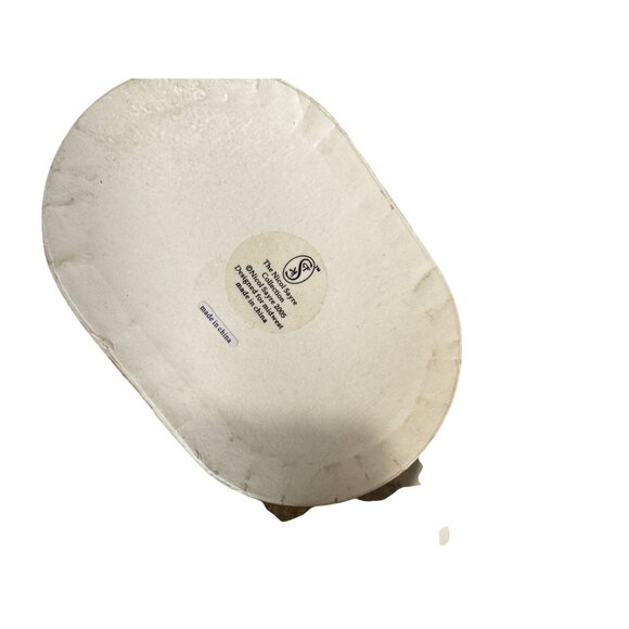 Rare Nicole Sayre Paper Mache Santa With Snowman Box Midwest Of Cannon Falls 13" - Picture 10 of 10